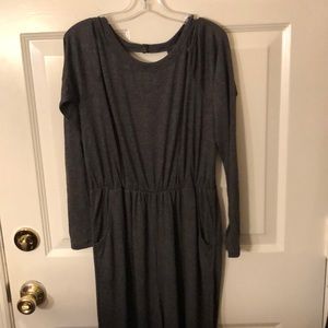 Women’s Sz Med LS Romper Gray